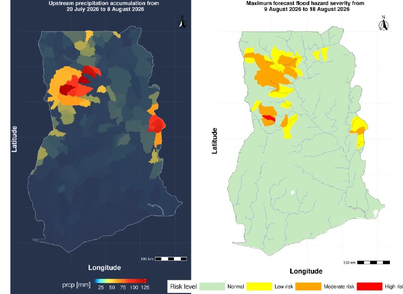 Ghana’s 10-Day Hydrological Forecast: Five Regions Require Increased Vigilance