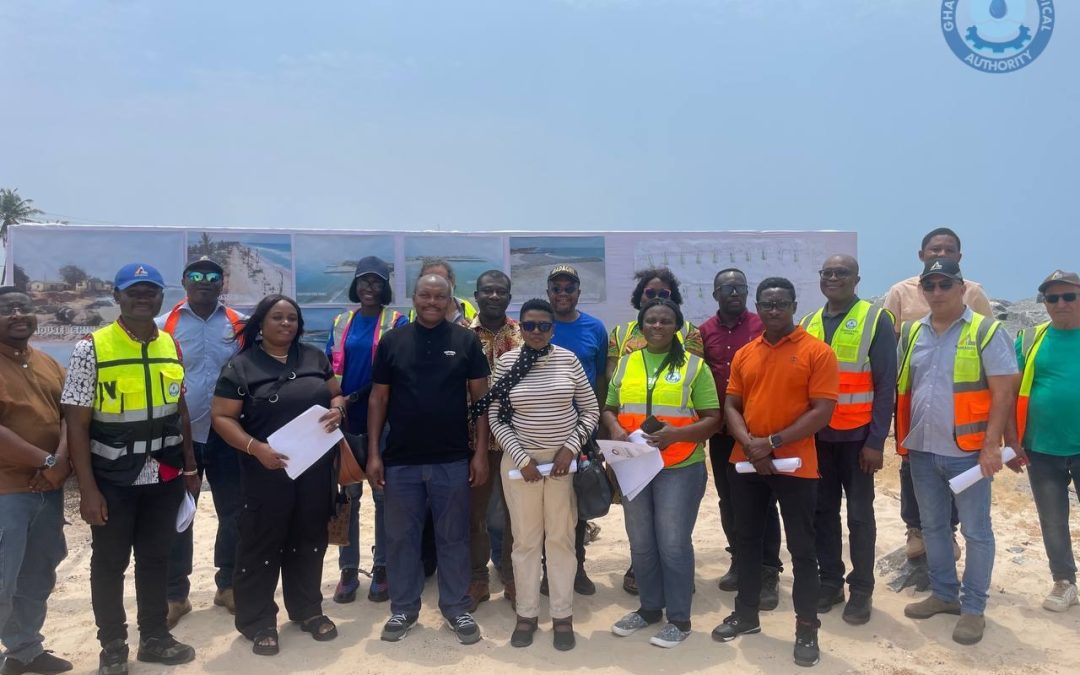 HYDRO Board and Audit Committee Inspect Blekusu Coastal Protection Project Phase II